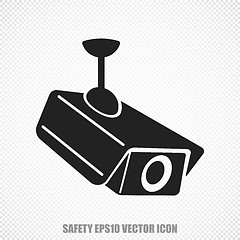 Image showing Safety vector Cctv Camera icon. Modern flat design.