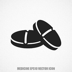 Image showing Medicine vector Pills icon. Modern flat design.