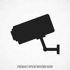 Image showing Safety vector Cctv Camera icon. Modern flat design.