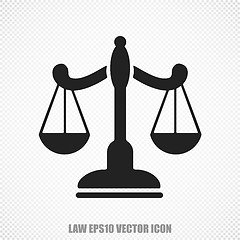 Image showing Law vector Scales icon. Modern flat design.