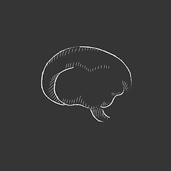 Image showing Brain. Drawn in chalk icon.