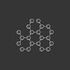Image showing Molecule. Drawn in chalk icon.