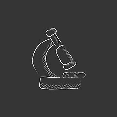 Image showing Microscope. Drawn in chalk icon.