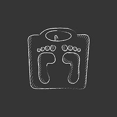 Image showing Weighing scale. Drawn in chalk icon.