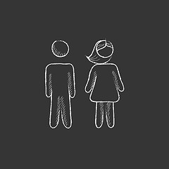 Image showing Couple. Drawn in chalk icon.