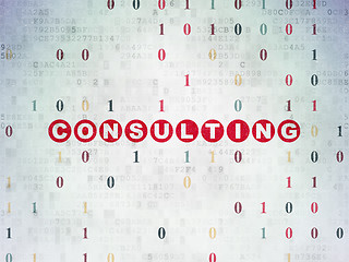 Image showing Finance concept: Consulting on Digital Data Paper background
