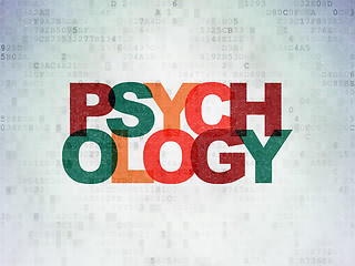 Image showing Medicine concept: Psychology on Digital Data Paper background