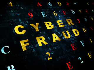 Image showing Safety concept: Cyber Fraud on Digital background