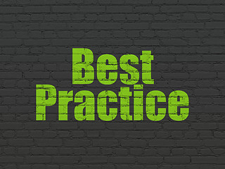 Image showing Learning concept: Best Practice on wall background