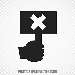 Image showing Politics vector Protest icon. Modern flat design.