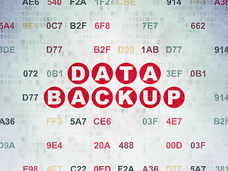 Image showing Data concept: Data Backup on Digital Data Paper background