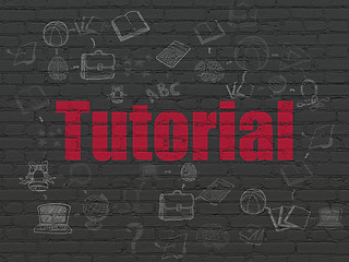 Image showing Learning concept: Tutorial on wall background