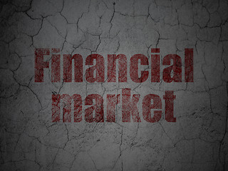 Image showing Money concept: Financial Market on grunge wall background