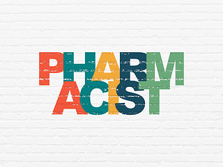 Image showing Medicine concept: Pharmacist on wall background
