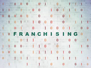 Image showing Finance concept: Franchising on Digital Data Paper background
