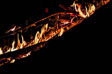 Image showing Flame on a black background