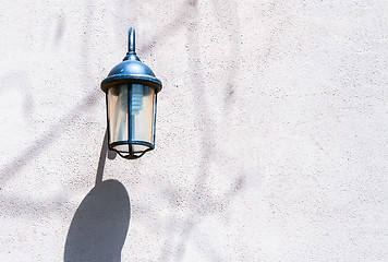 Image showing Vintage street lamp on the wall