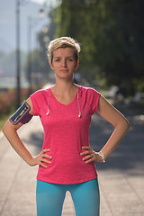 Image showing jogging woman portrait