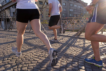 Image showing people group jogging