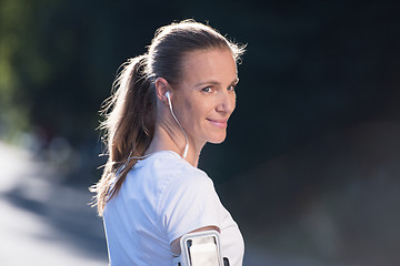 Image showing jogging woman portrait