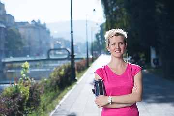 Image showing jogging woman portrait