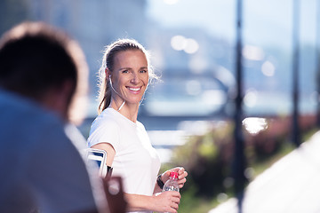 Image showing jogging woman portrait