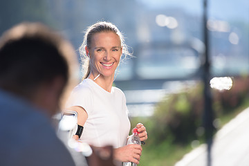 Image showing jogging woman portrait