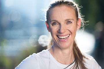 Image showing jogging woman portrait