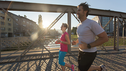 Image showing couple jogging