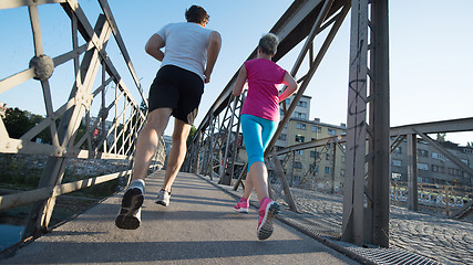 Image showing couple jogging