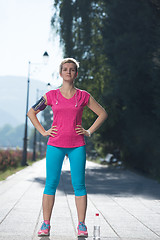 Image showing jogging woman portrait