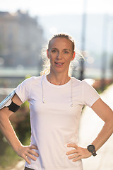 Image showing jogging woman portrait