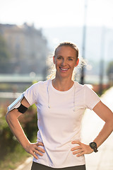 Image showing jogging woman portrait