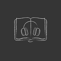 Image showing Audiobook. Drawn in chalk icon.