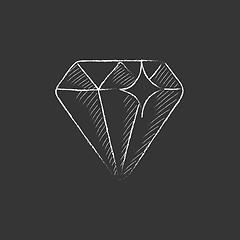 Image showing Diamond. Drawn in chalk icon.