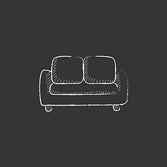 Image showing Sofa. Drawn in chalk icon.