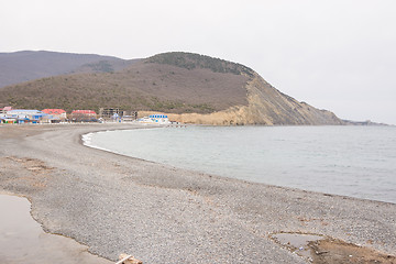 Image showing Panoramic views of the sea bay in the village of Sukko spring