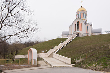 Image showing Varvarovka, Russia - March 15, 2016: Barbara the Great Martyr Church in the village Varvarovka, a suburb of Anapa, Krasnodar Krai