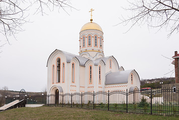 Image showing Varvarovka, Russia - March 15, 2016: Side view of the Church of Great Martyr Barbara in Varvarovka village, a suburb of Anapa, Krasnodar Krai