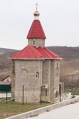 Image showing Varvarovka, Russia - March 15, 2016: The old church in the village of Great Martyr Barbara Varvarovka, a suburb of Anapa, Krasnodar Krai