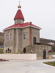 Image showing Varvarovka, Russia - March 15, 2016: The old church in the village of Great Martyr Barbara Varvarovka, a suburb of Anapa, Krasnodar Krai