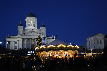 Image showing HELSINKI, FINLAND – DECEMBER 19, 2015: Traditional carousel at