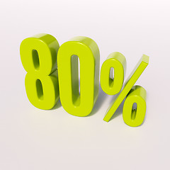 Image showing Percentage sign, 80 percent