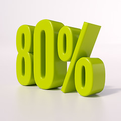 Image showing Percentage sign, 80 percent