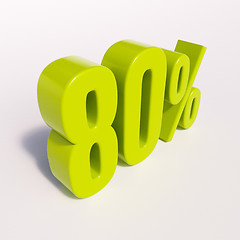 Image showing Percentage sign, 80 percent