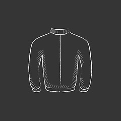 Image showing Biker jacket. Drawn in chalk icon.