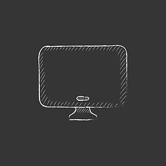 Image showing Monitor. Drawn in chalk icon.