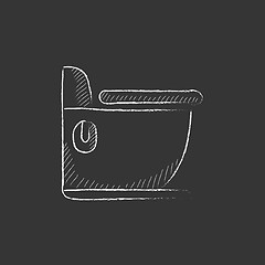 Image showing Toilet. Drawn in chalk icon.