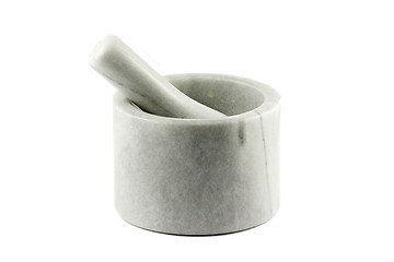 Image showing Mortar and Pestle isolated on white backgorund
