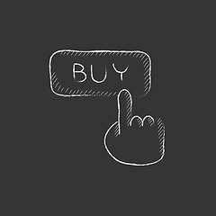 Image showing Buy button. Drawn in chalk icon.